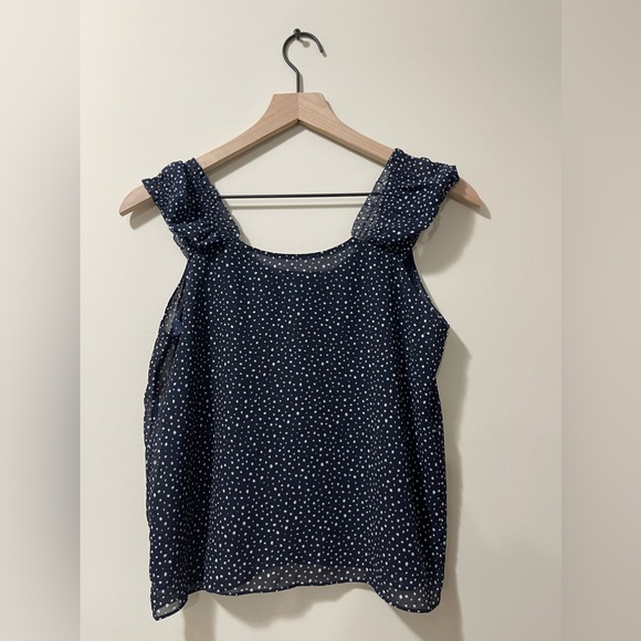 J. Crew Navy & White Polka Dot Skirt & Blouse Set Size XXS - Picture 13 of 15